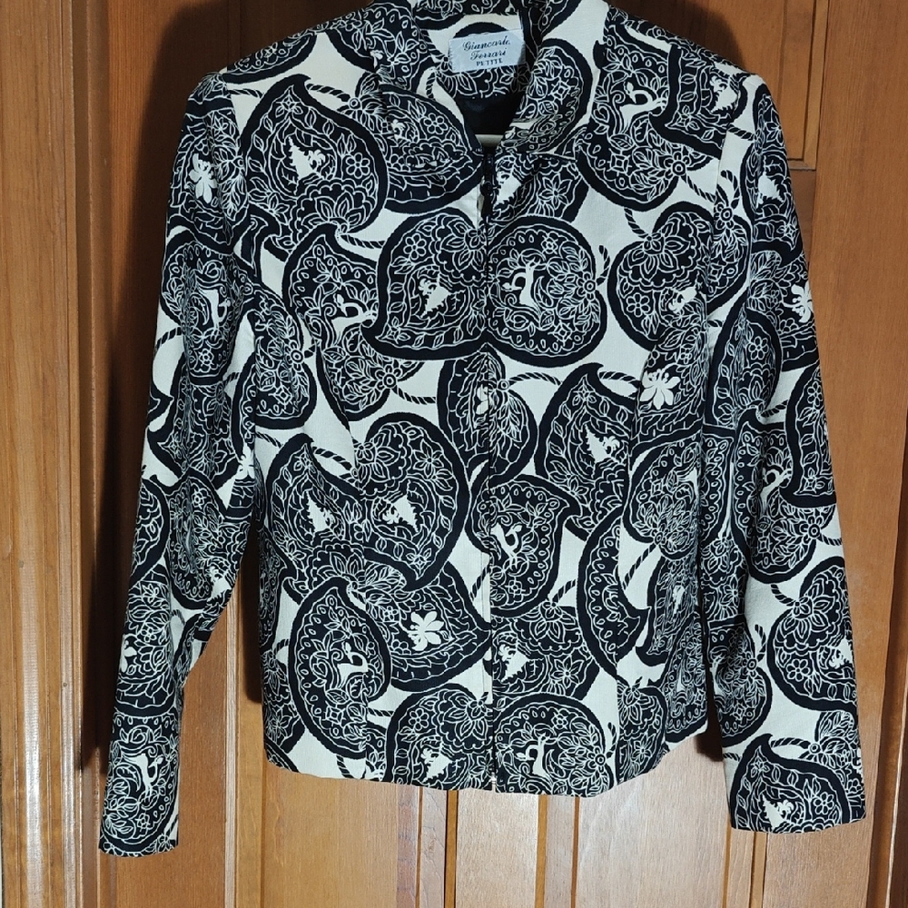 Black and White Patterned Jacket